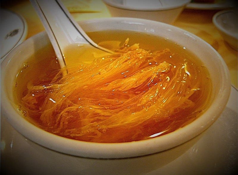 Chinese shark fin soup.