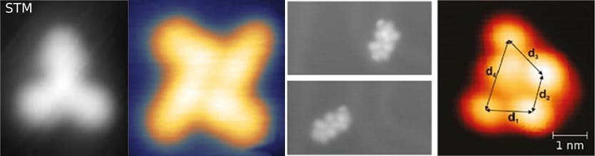 STM images of the Nanocars. Credit: CNRS.