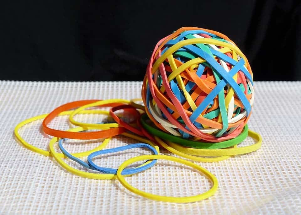 Rubber band.