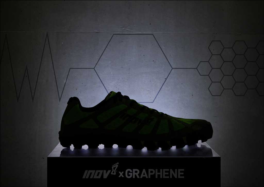 The graphene shoe has a better grip and is stronger than conventional alternatives. Credits: inov-8.