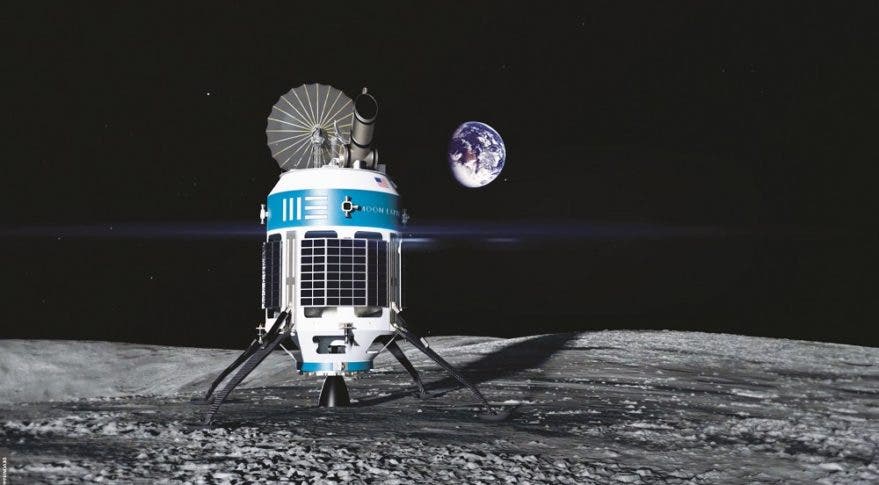 Artist's concept of the MX-1 robotic explorer Moon Express intended to land on the lunar surface. Credit: Moon Express.