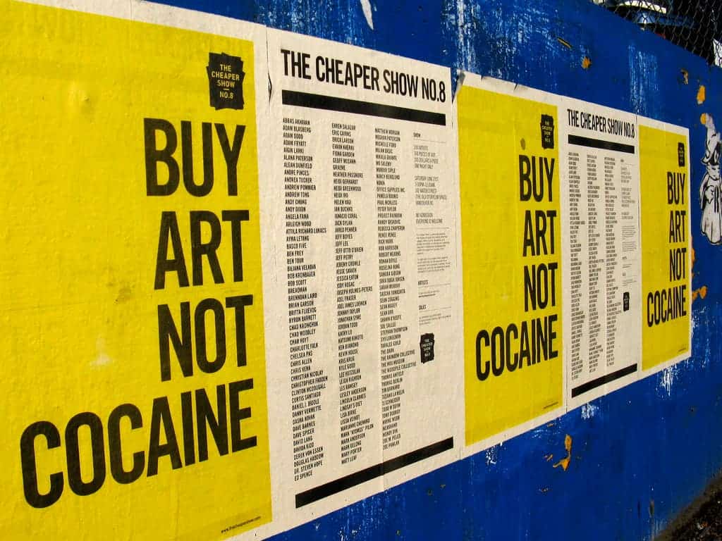Buy art not cocaine.