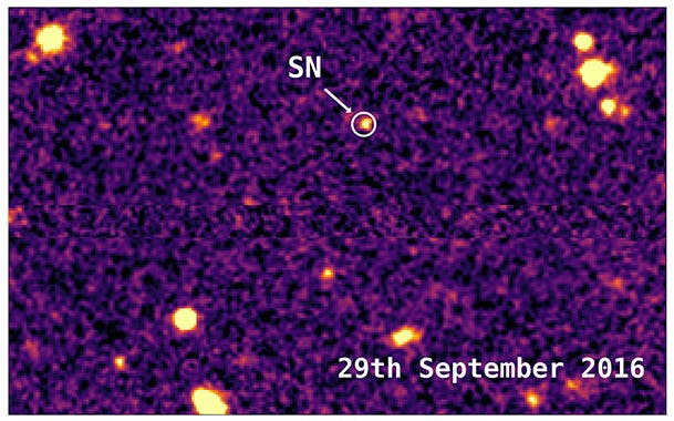 DES16C2nm, the farthest supernova astronomers have ever witnessed. Credit: Mat Smith/DES.