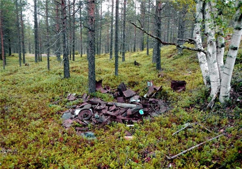 The war relics stand in stark opposition to Lapland's pristine nature. Image credits: Oula
