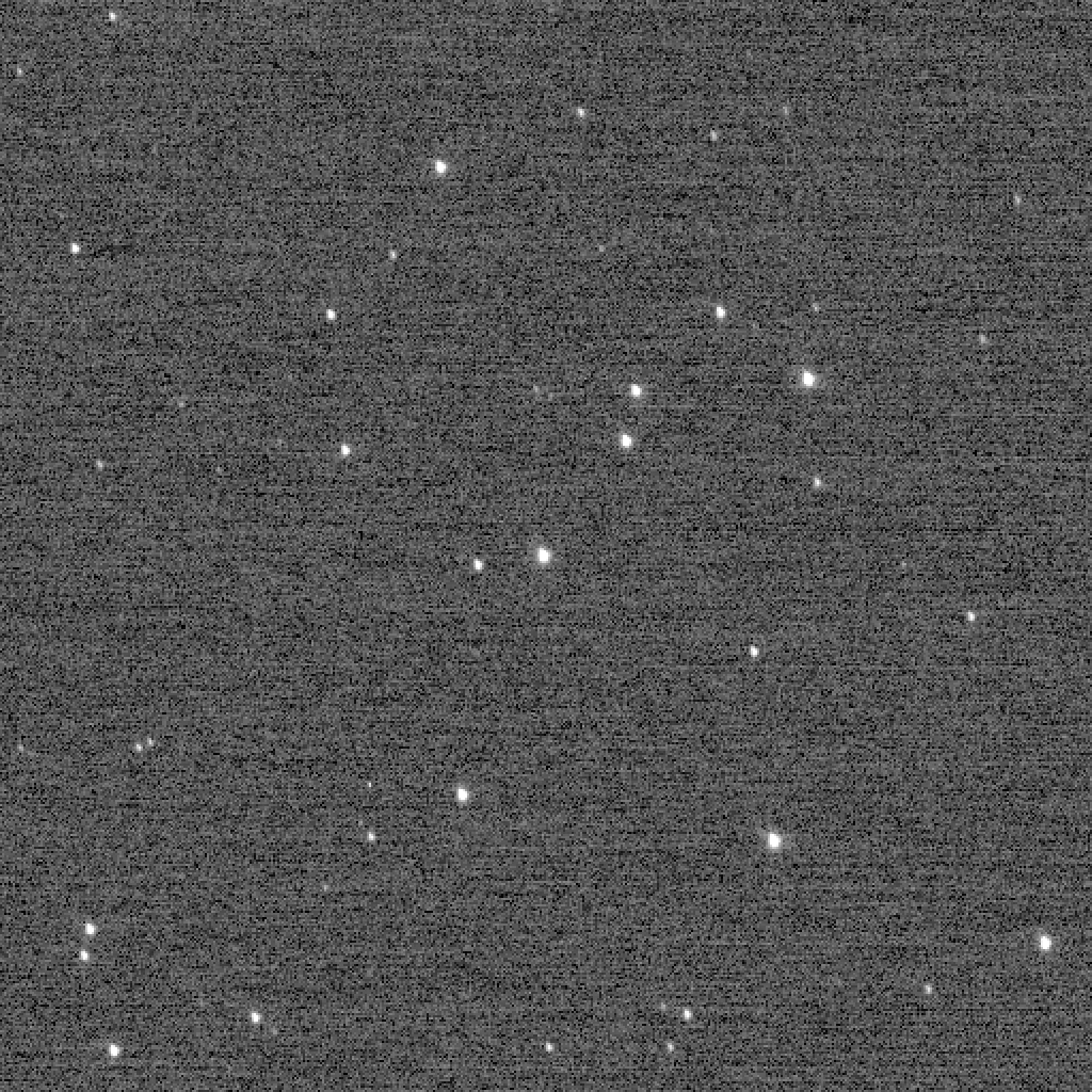 For a brief period of time, this New Horizons Long Range Reconnaissance Imager (LORRI) frame of the 