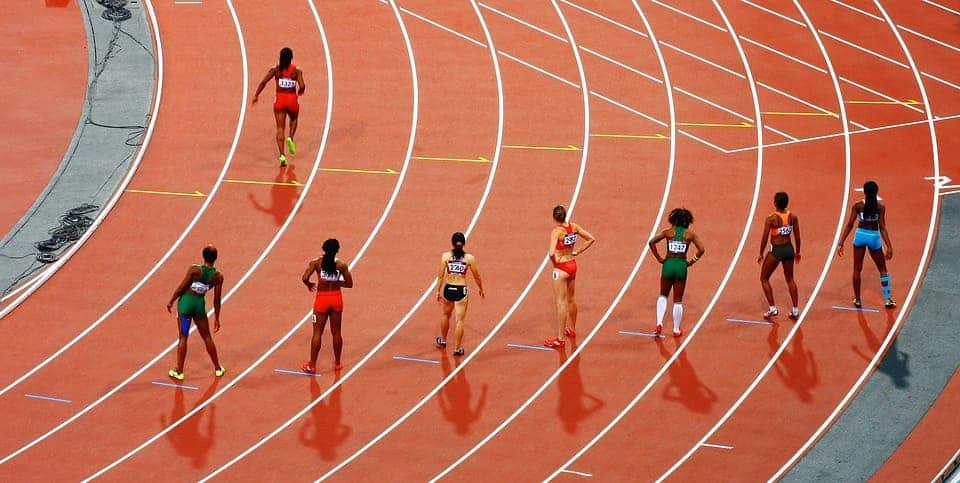 Track and field athletes were imaged the most overall. Image credits: Pixabay.