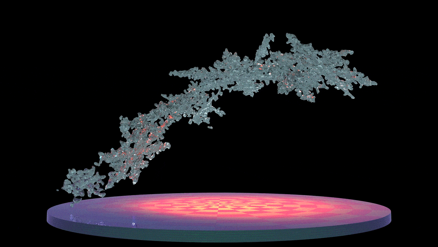This model reproduces key features of melting snowflakes that have been observed in nature: first, meltwater gathers in any concave regions of the snowflake's surface. These liquid-water regions merge as they grow and eventually form a shell of liquid around an ice core, finally developing into a water drop. Credit: NASA.