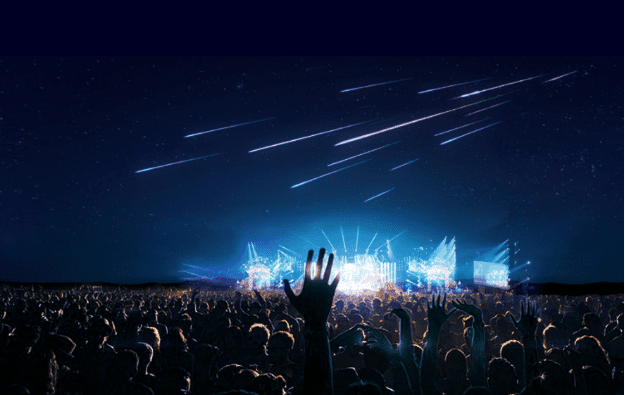 Artist impression of what an artificial meteor shower would look like. Credit: ALE.