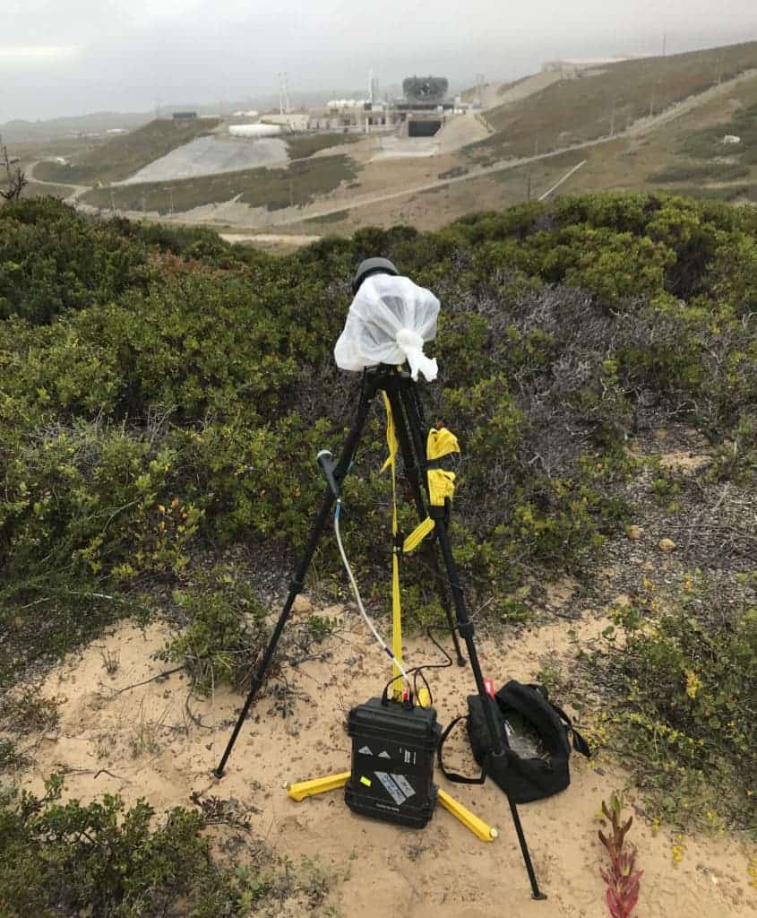 NASA Photographer Bill Ingalls's remote camera setup before the NASA/German GRACE-FO launch from Vandenberg Air Force Base on May 22, 2018. Credits: NASA/Bill Ingalls