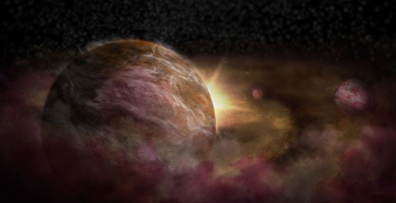 Artist illustration of the three newly identified exoplanets. Credit: NRAO/AUI/NSF; S. Dagnello.