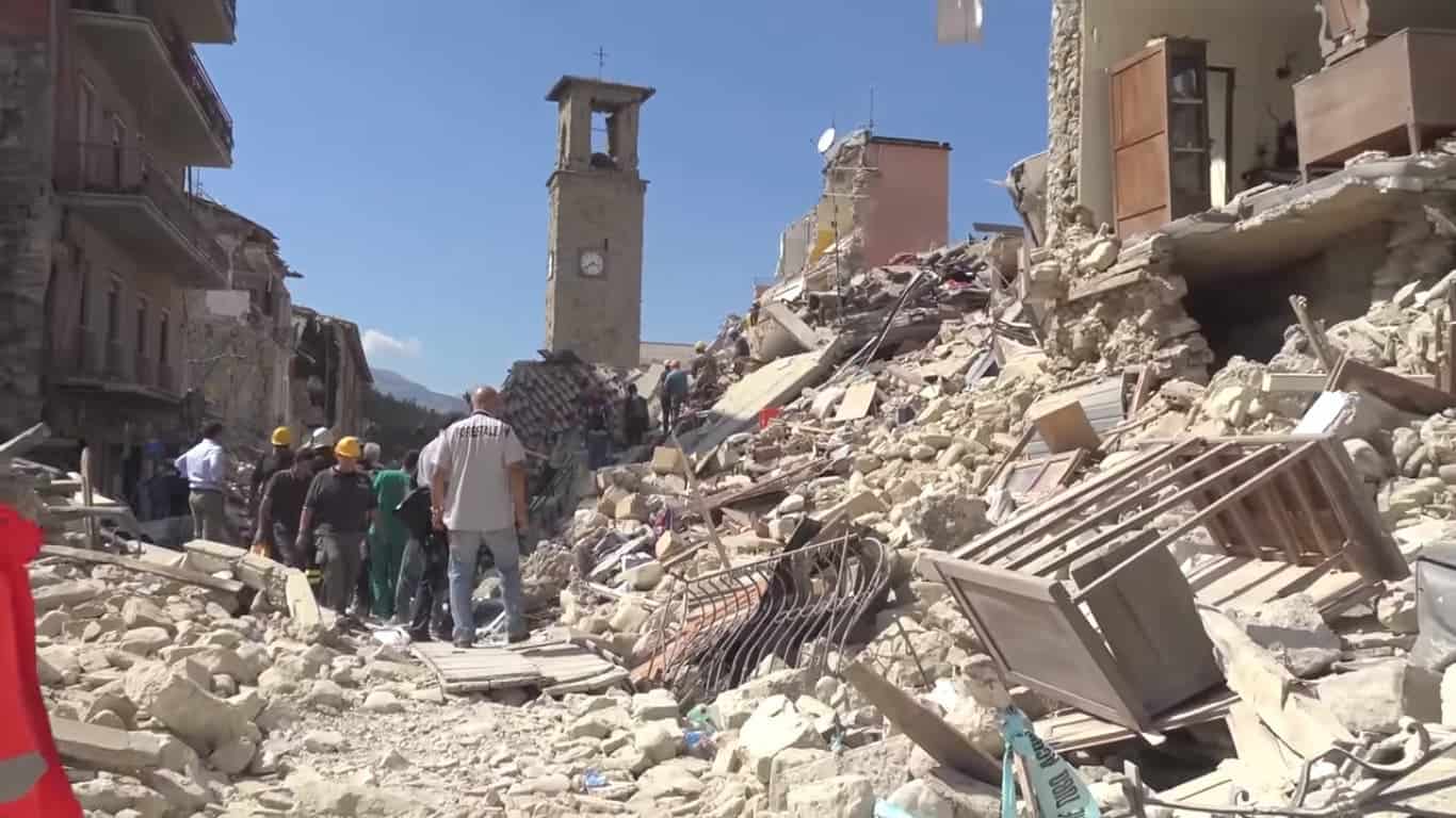 Amatrice, the epicenter of the 2016 Italian earthquake. Credit: Youtube, Wikimedia Commons.