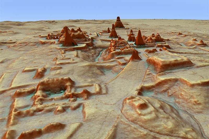 LiDAR or 3D map of Tikal. Credit: Luke Auld-Thomas and Marcello A. Canuto.