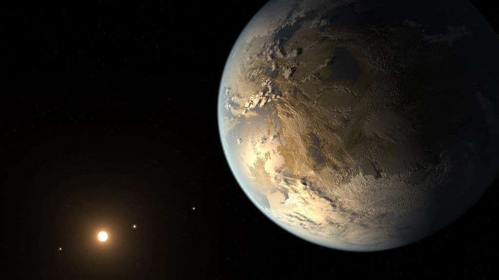 An artist conception of what the system around Kepler-186f could look like. Credit: NASA AMES/SETI INSTITUTE/JPL-CALTECH.
