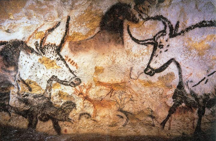 Depiction of aurochs, horses and deer. Image via Wikipedia.