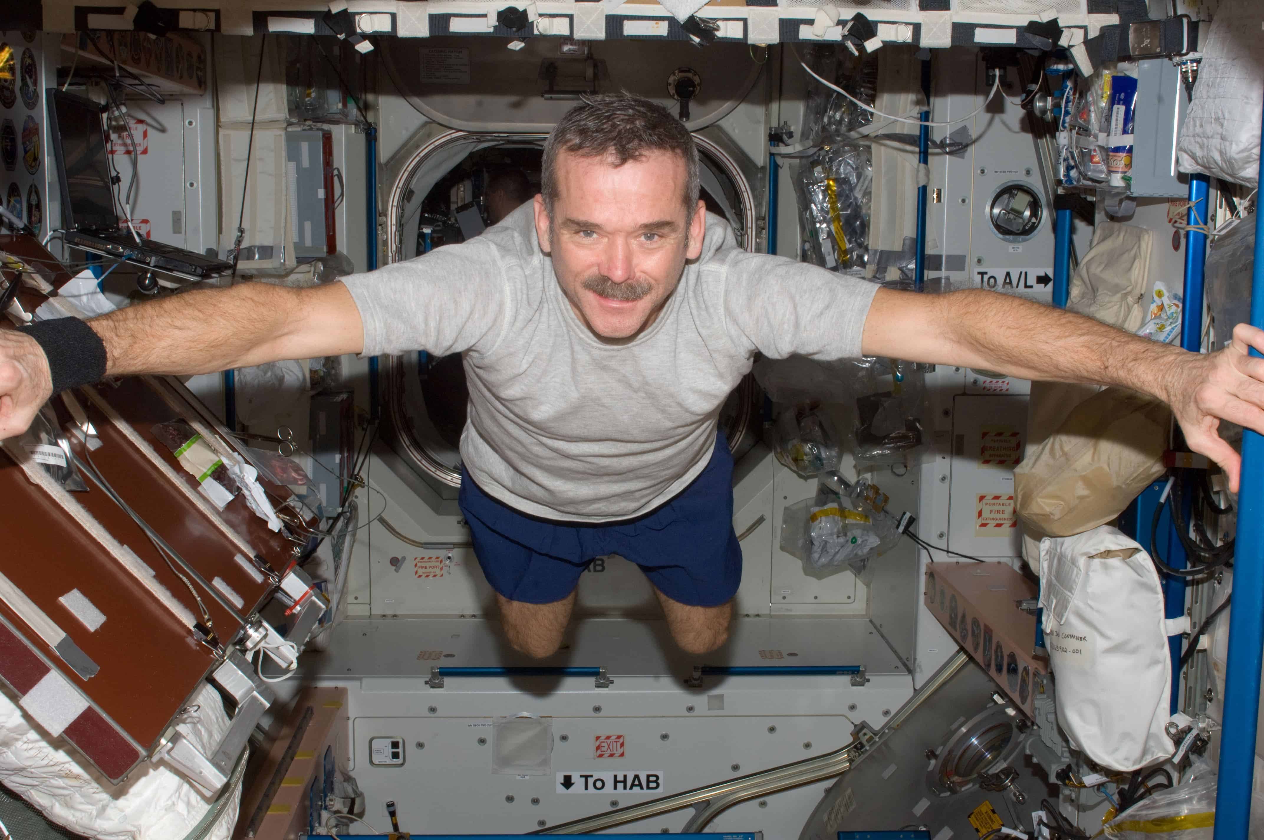 Canadian Space Agency astronaut Chris Hadfield on the International Space Station in 2012. Credit: NASA.