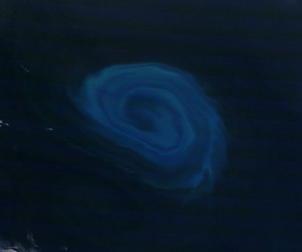 Phytoplankton bloom swirly.