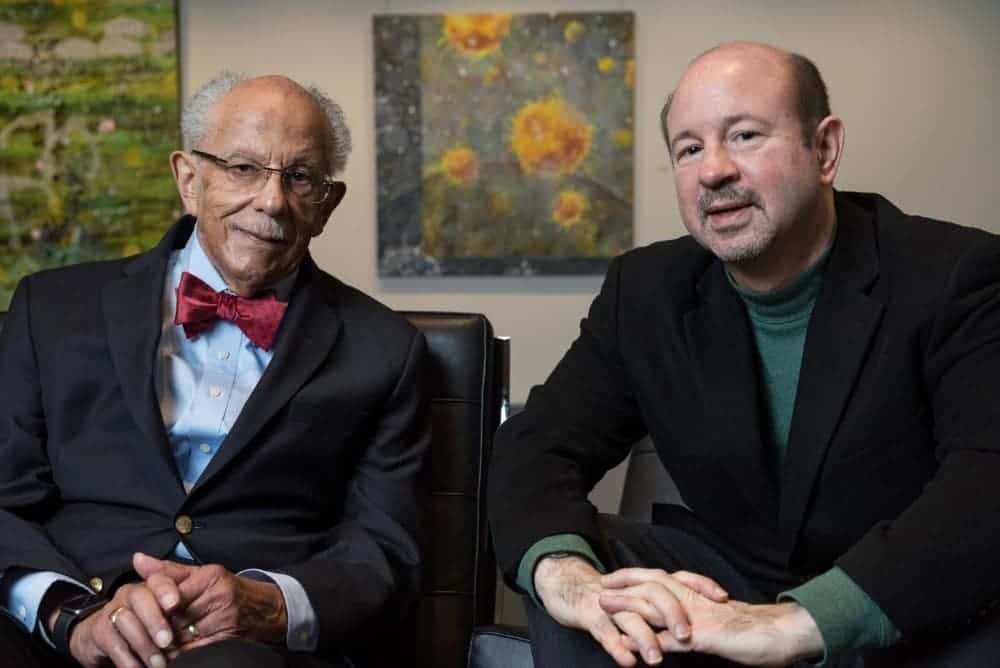 Washington (left) and Mann (right) are two of the most accomplished climate scientists. Image credits: Joshua Yospyn.