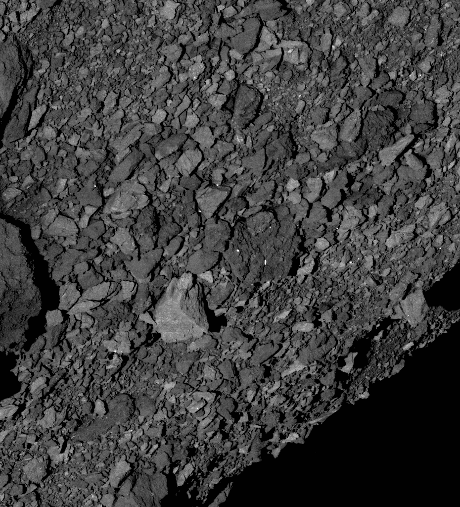 Yes, this is an image from an actual asteroid. Image credits: NASA.