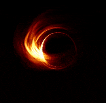 Simulation of a black hole's event horizon. Credit: Hotaka Shiokawa/YouTube.