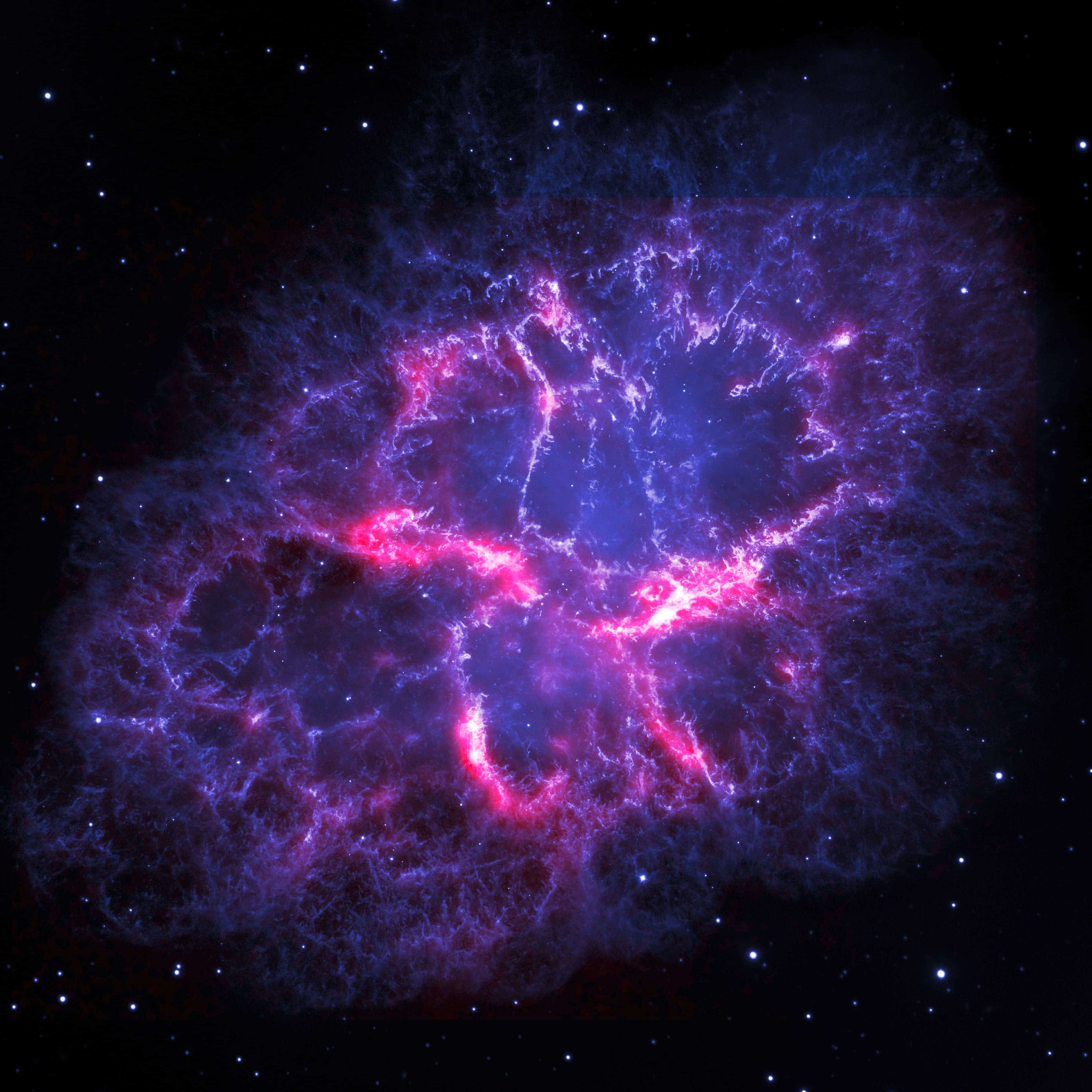 Crab Nebula as seen by Hubble and Herschel. Credit: Wikimedia Commons.