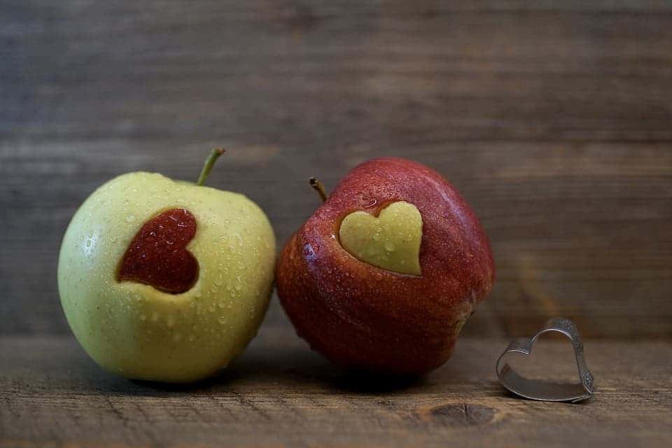 Fruit hearts.