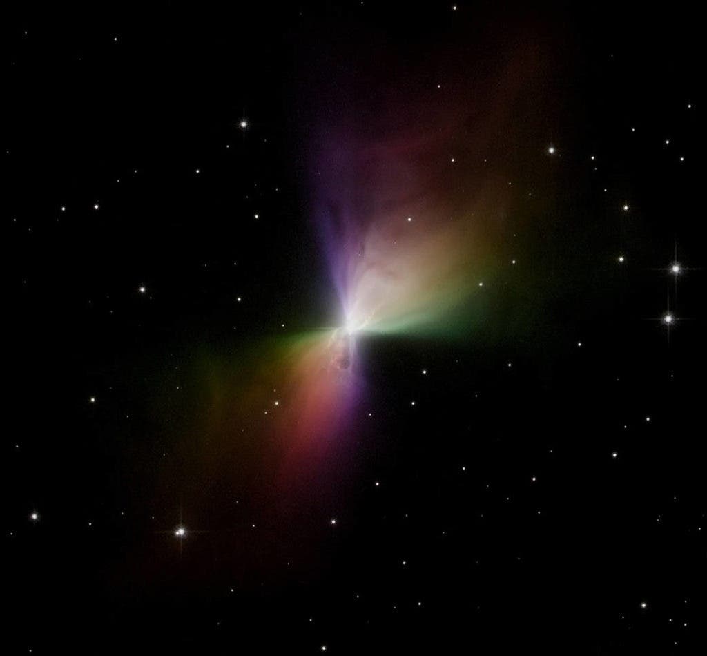 The Boomerang Nebula is the coldestp lace in the universe. 
