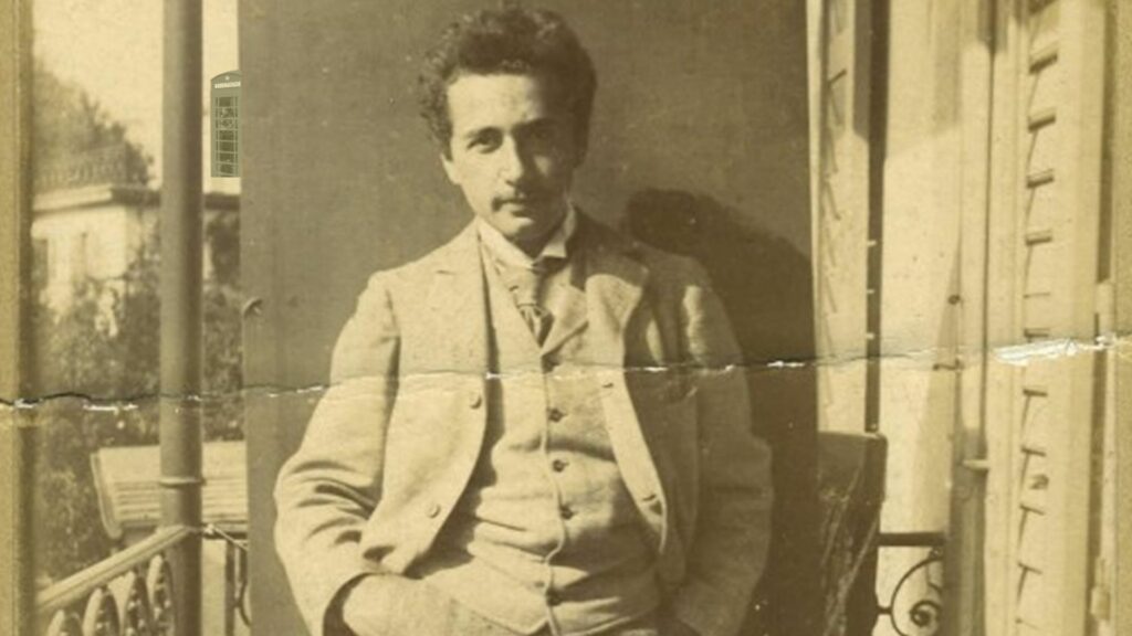 1905: young Albert Einstein contenplates the future, unaware he is about to change the way we think about time and space forever. (Original Author Unknown) 