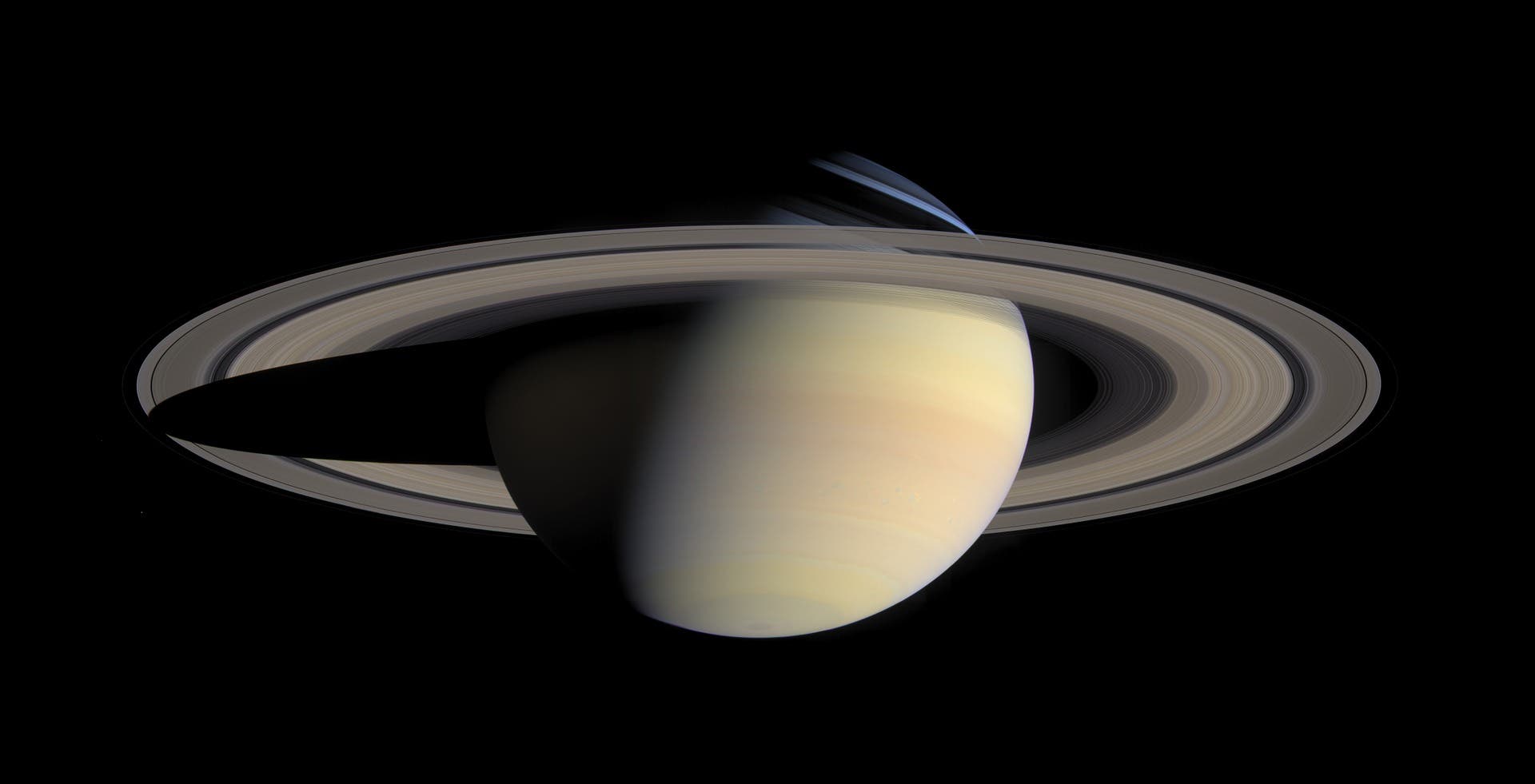 Saturn is tilted. 