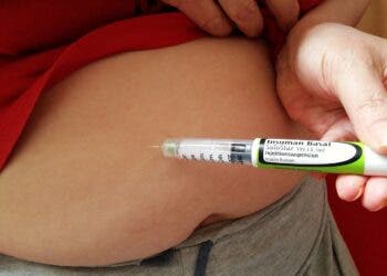 Insulin injection.
