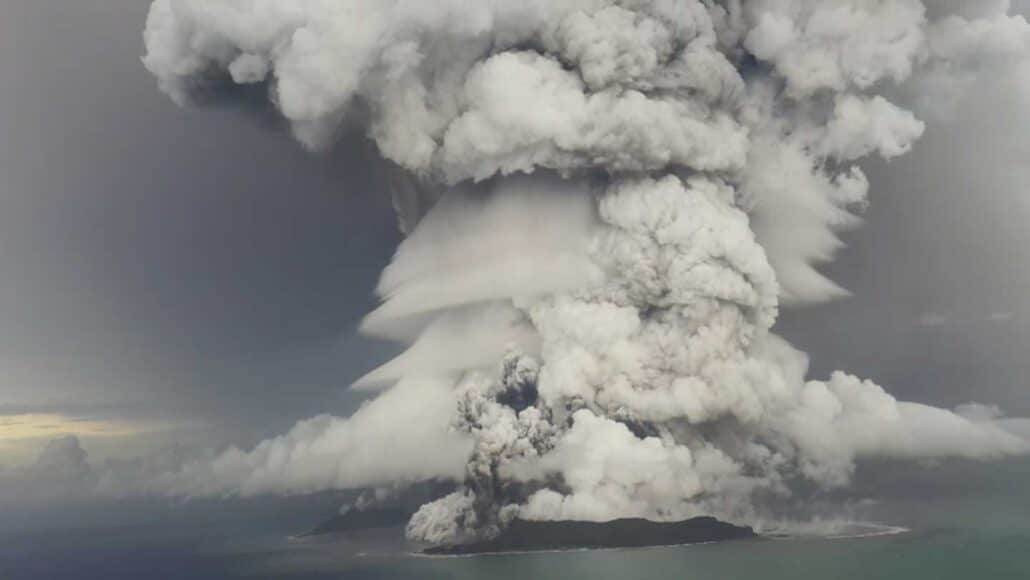 Underwater volcanic eruption in Tonga was strongest pure explosion in a century