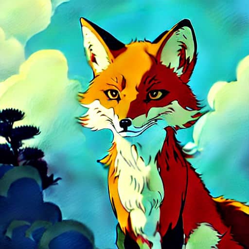an ai-generated image of a fox