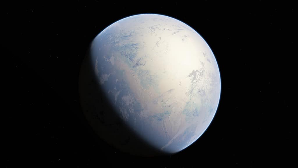 a depiction of the frozen snowball earth