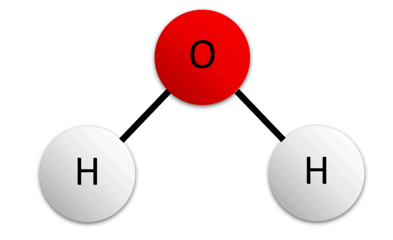 a water molecule sketch