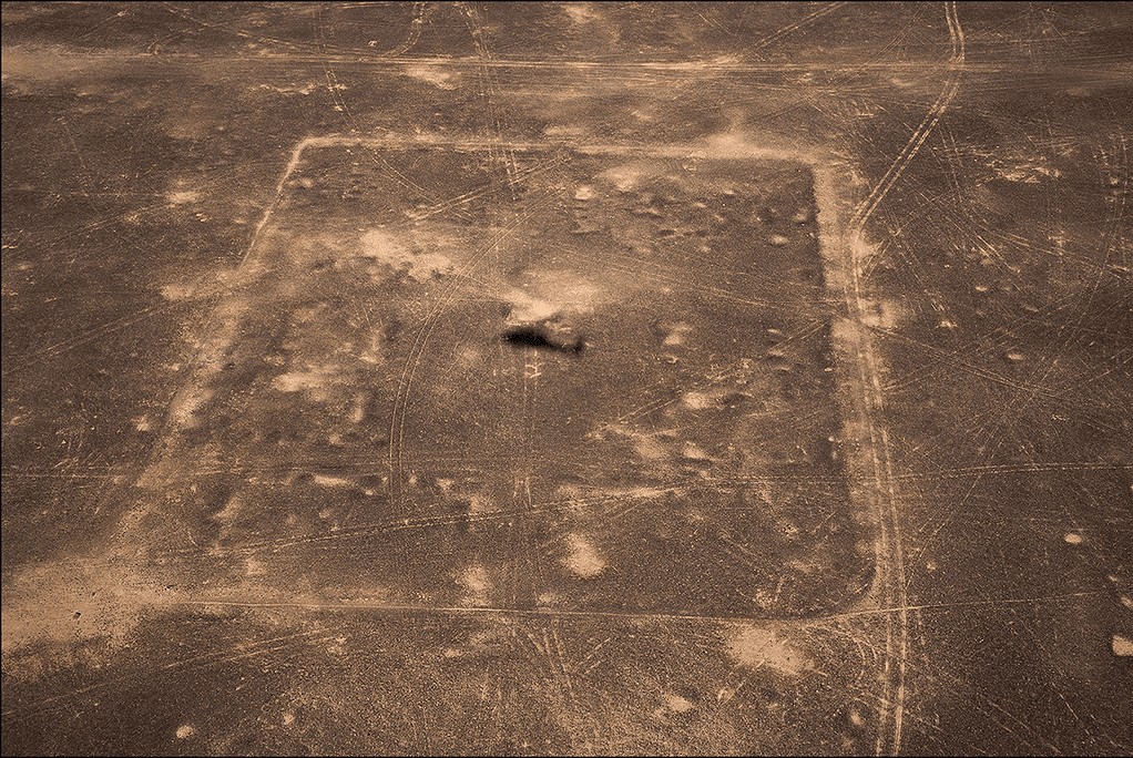 Aerial map of roman camp in Petra