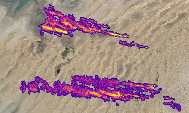 methane emissions map in turkmenistan