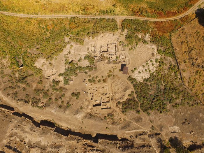 archaeological fortress top view