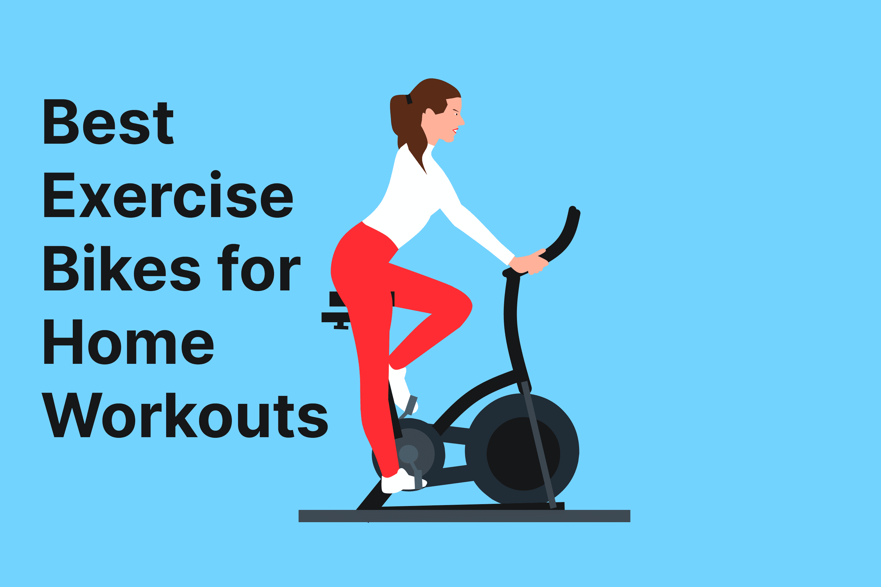 illustration of woman exercising on a stationary bike