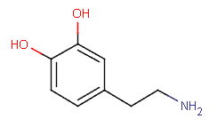Chemical formula of dopamine