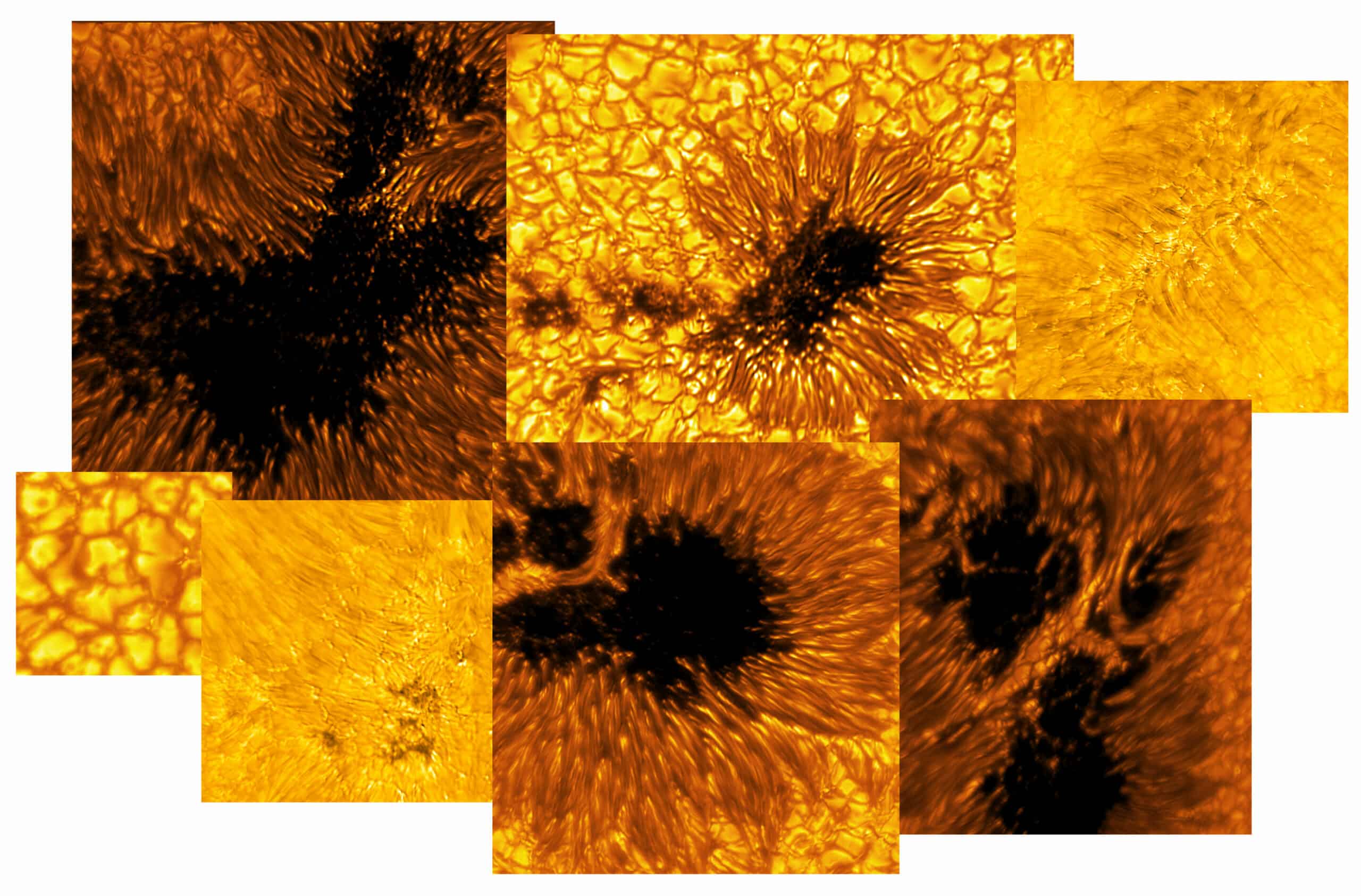 A mosaic of new solar images produced by the Inouye Solar Telescope