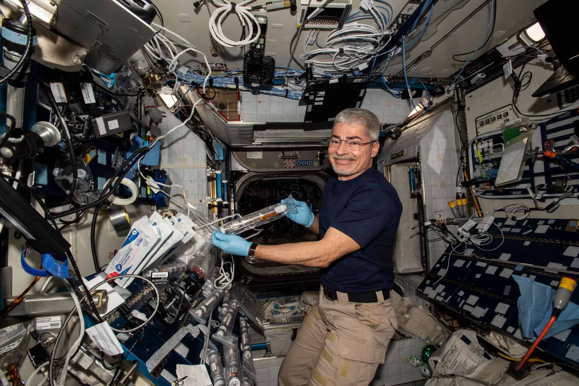 astronaut on space station