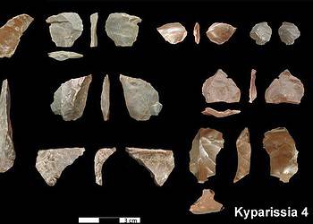Stone tools dated about 700,000 years ago. Image credit: Greek Culture Ministry.