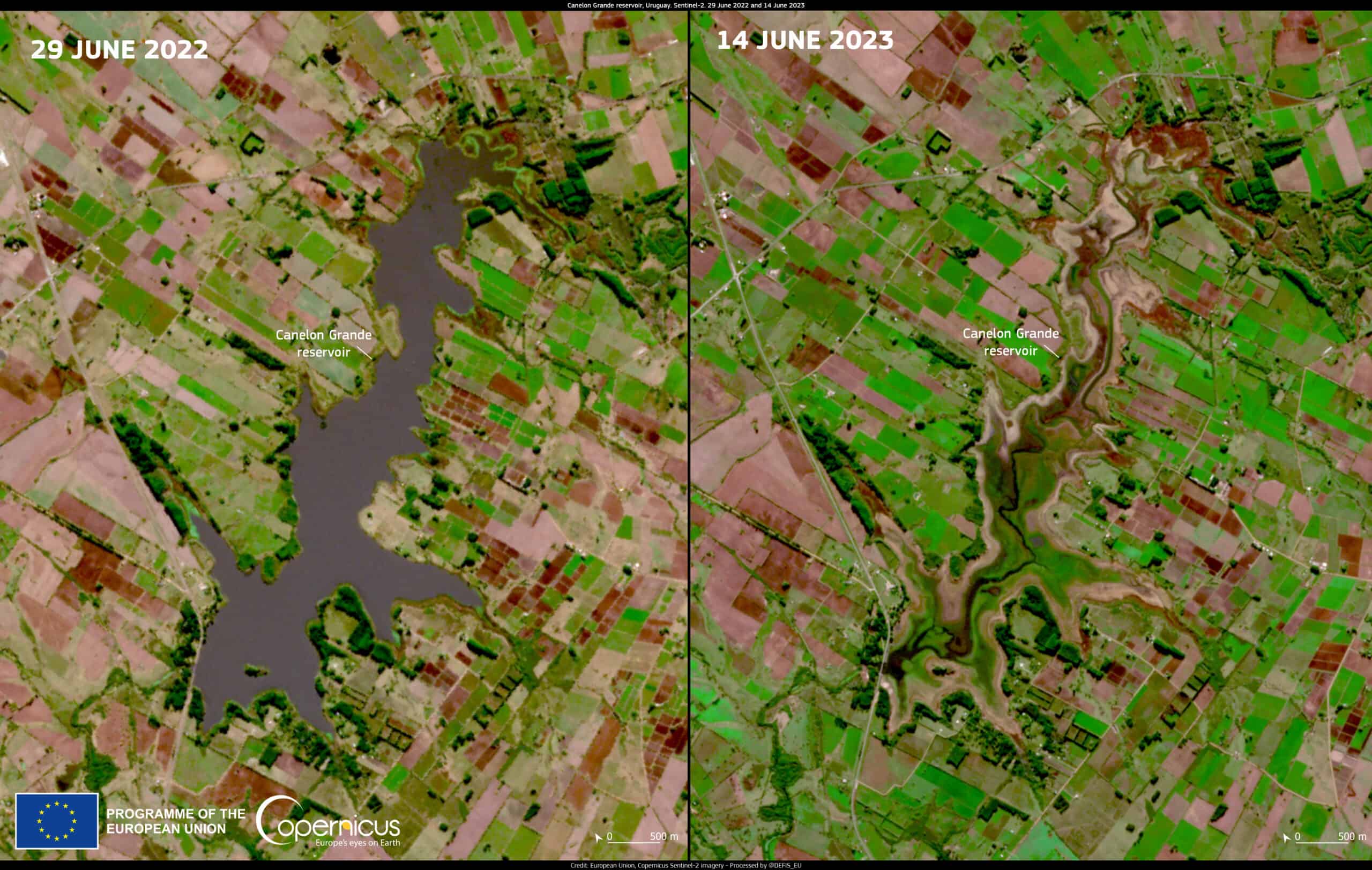 uruguay drought satellite