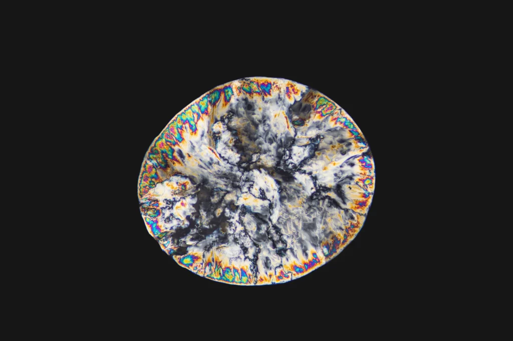 2C-B crystals under microscope