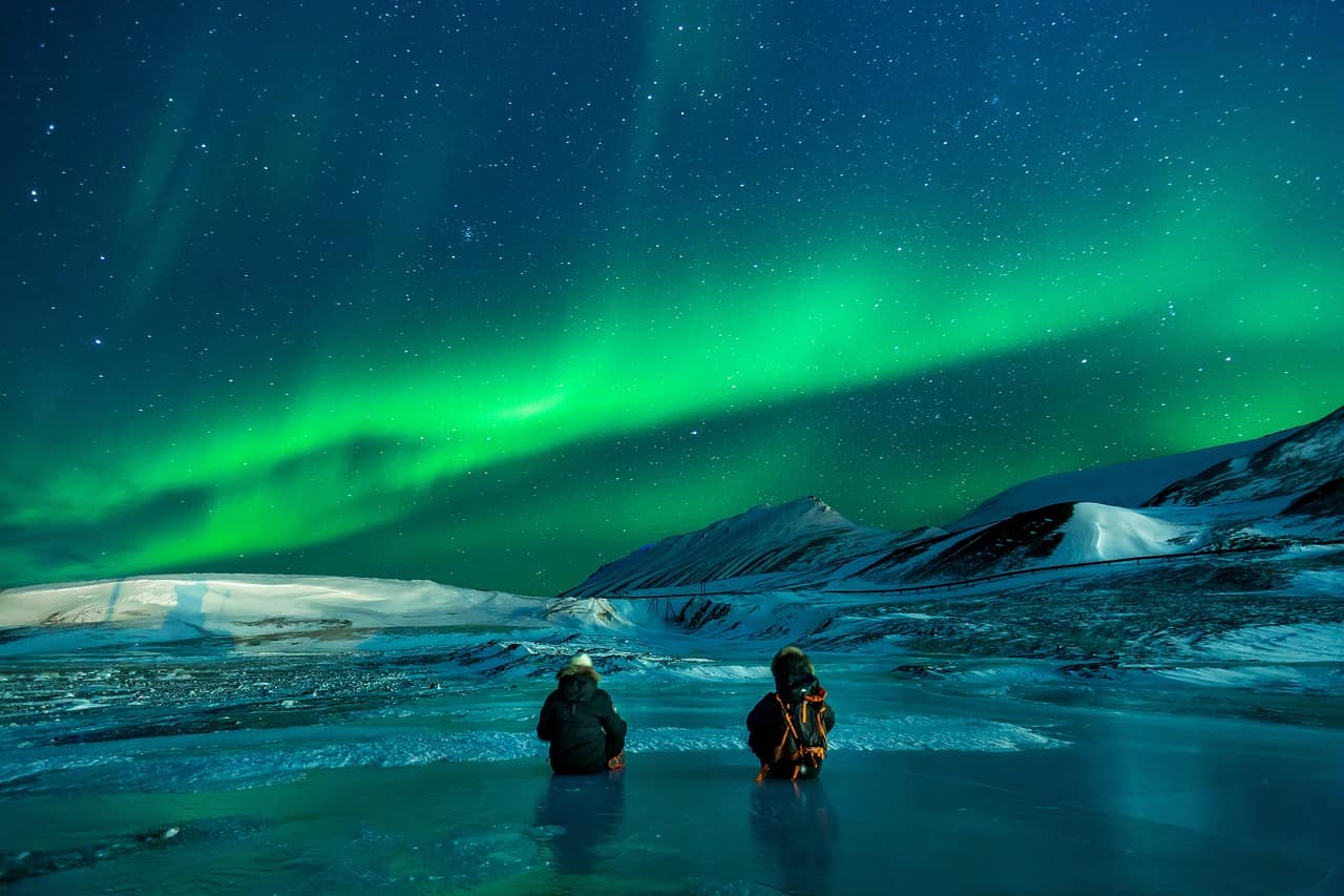 Beautiful aurora borealis