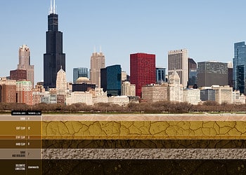 Geological layers beneath the Chicago Loop. Image credit: Alessandro Rotta.