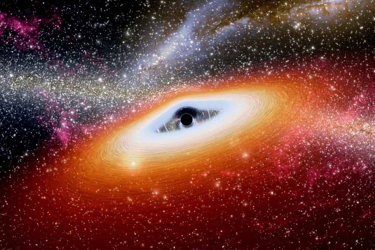 artist impression of supermassive black hole