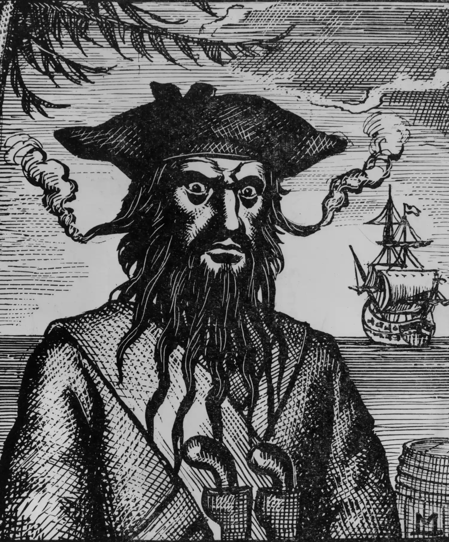 Black Beard pirate illustration
