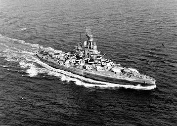 The USS Nevada, which was present on Pearl Harbor. Image credits: National Parks Service.