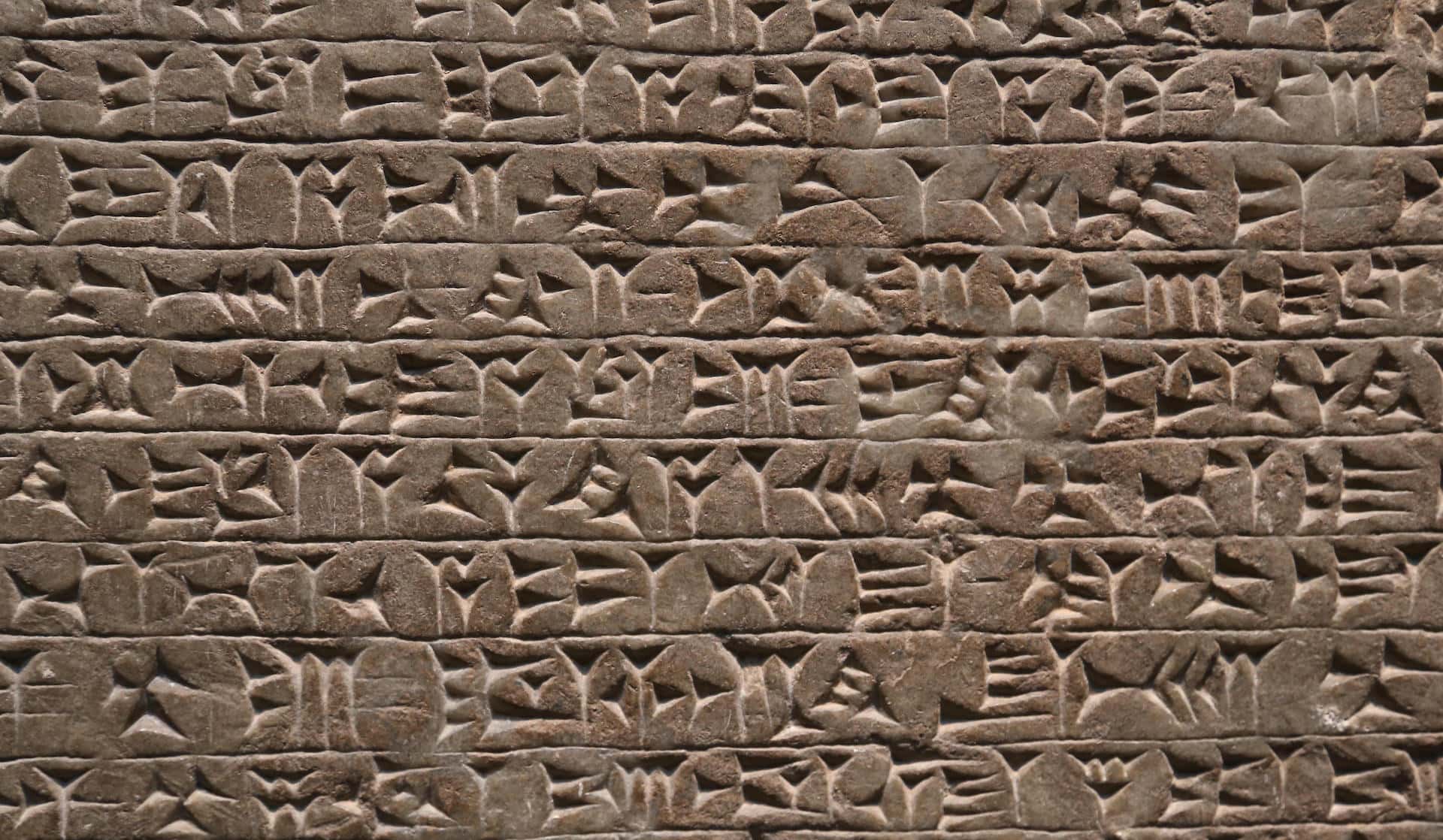A cuneiform inscription from the 9th century BC, reportedly Neo-Assyrian, found in Northern Mesopotamia.