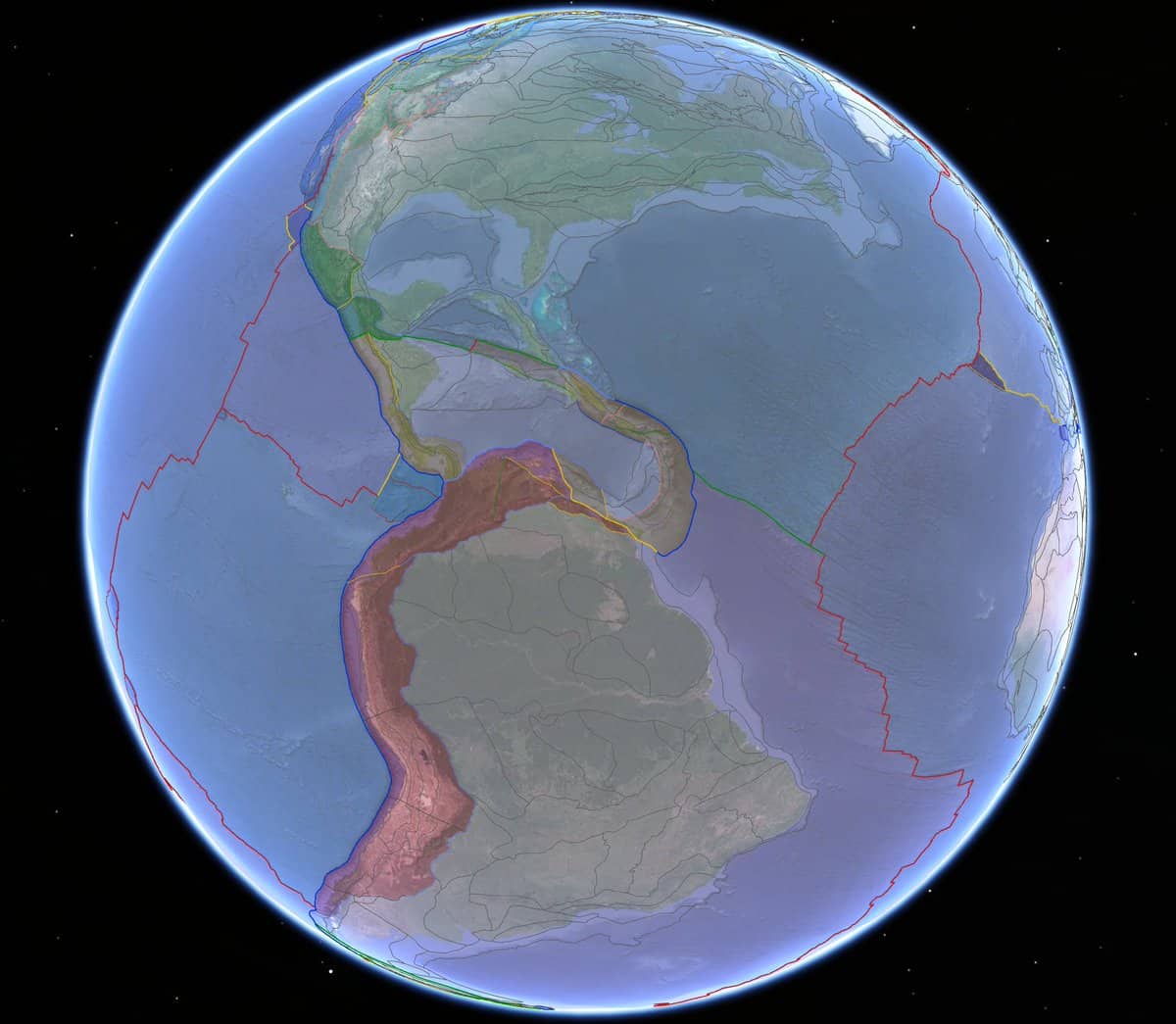 Beautiful tectonic map of Earth